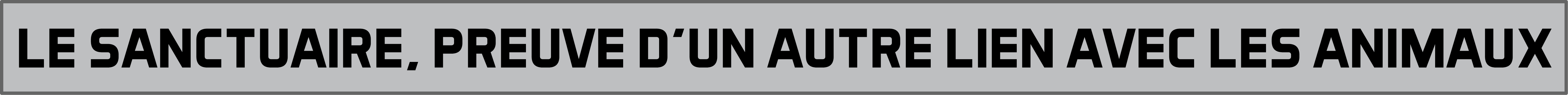 Le sanctuaire preuve dun autre lien avec les ani